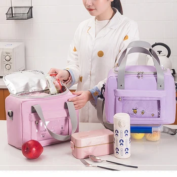 Водонепроницаемые термосумки для ланча, Женская детская сумка, термосумки-холодильники Bento Box, Контейнер для хранения продуктов для пикника на открытом воздухе