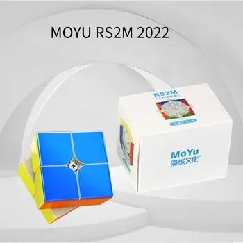 Moyu RS2M V2 2022 Магнитный Скоростной Куб RS2M V2 Mgaic Cube 2x2 Профессиональная Развивающая Игрушка MOYU Magnet Cube Головоломка для Малыша RS2M