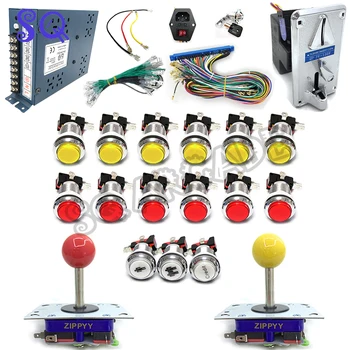 Игровой набор Pandora Game Box Arcade DIY Kit с джойстиком Zippy, аркадным кабелем Jamma, монетоприемником для аркадного шкафа