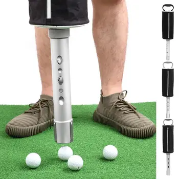Портативное устройство для сбора мячей для гольфа с 3 секциями, оснащенное сумками для хранения на молнии, Захватное устройство для обучения гольфу