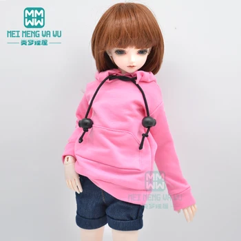 Одежда для куклы BJD 40-45 см 1/4 MSD GEM, модная толстовка XAGADOLL с капюшоном и завязками, розовый, серый, черный, красный