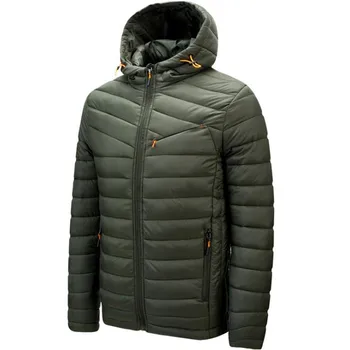 Зимняя теплая ветрозащитная куртка для мужчин, осенние толстые парки с капюшоном, мужская модная повседневная тонкая куртка, пальто для мужчин