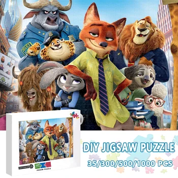 Пазлы Disney Zootopia 1000 штук, Хобби, обучение, образование, Интересные деревянные игрушки для Детей, подарок для детей