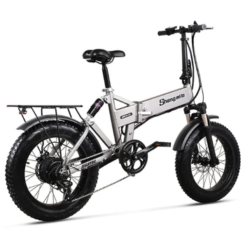 Электрический велосипед, складная широкая шина, 20 дюймов, 48 В, Встроенный литиевый аккумулятор, мопед, 12ач, ежедневные поездки студентов