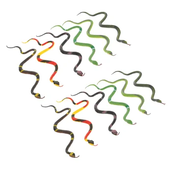 12 шт. резиновая игрушка-змея реалистичные поддельные змеи Детский реквизит для птиц портативные игрушки модели для вечеринок