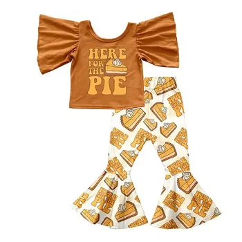 Бутик Детской семейной одежды с короткими рукавами Here For The Pie Sandwich, комплекты одежды для мальчиков и девочек