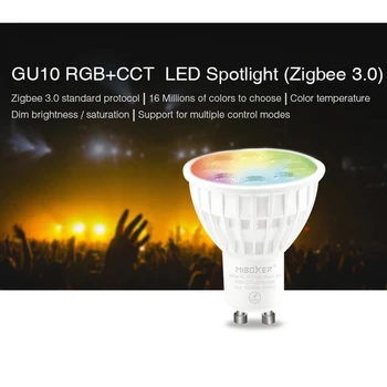 MiBoxer FUT103Z 4 Вт GU10 RGB + CCT светодиодный прожектор (Zigbee 3.0) Поддержка голосового управления с помощью приложения для смартфона