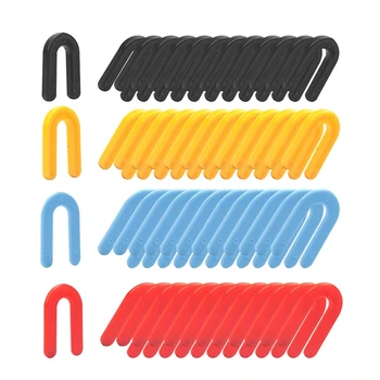 400 ШТ. пластиковые прокладки U-образная плитка Пластиковые прокладки синий 1/16 дюйма, красный 1/8 дюйма, желтый 3/16 дюйма, черный 1/4 дюйма