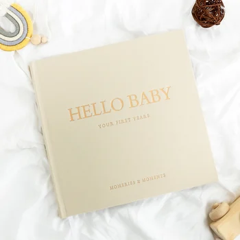Детская Книжка на память Hello Baby Бежевый Сувенир На память О Рекордном Росте Веховый Дневник Первого года Жизни Альбом для Вырезок для Новых Родителей