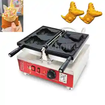 Машина Для Приготовления Мороженого Taiyaki С Открытым Ртом В Форме Крокодила, Вафельный Конус, Устройство Для Закусок Торта, Машина Для Производства Мороженого Taiyaki