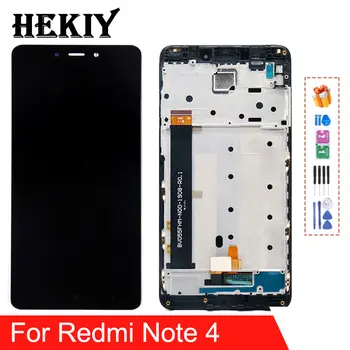 Оригинальный 10 Сенсорный ЖК-дисплей Для Xiaomi Redmi Note 4 Дисплей С Рамкой Сенсорный экран В Сборе Для Redmi Note 4 Helio X20 ЖК-экран