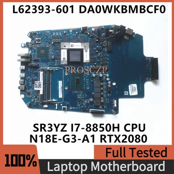 L62393-001 L62393-601 для материнской платы ноутбука HP DA0WKBMBCF0 с процессором SR3YZ I7-8850H N18E-G3-A1 RTX2080 GPU 100% Работает хорошо