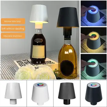Touch Club Bar Беспроводное украшение, USB-зарядка, настольная лампа для винной бутылки, светильник для основания бутылки Вина, светодиодный ночник