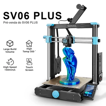 SV06 Plus 3D Принтер Sovol 3D Принтер с прямым приводом 150 мм/Сек. Высокая Скорость 300 ° Высокотемпературная 3D печать Impresora 300x300x340 мм