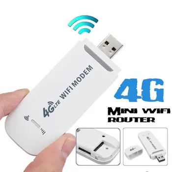 Портативный автомобильный WIFI-маршрутизатор 4G LTE Точка доступа 100 Мбит/с, беспроводной USB-ключ, мобильный широкополосный модем, разблокированная SIM-карта