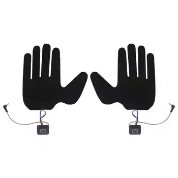 2 шт. Электрические нагревательные перчатки с подушечками, перчатки на 5 пальцев, нагревательный лист, подушечки с подогревом с 3 дополнительными приспособлениями для катания на лыжах, езды на велосипеде, волос