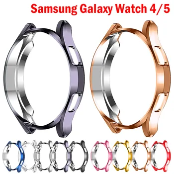 Чехол для Samsung Galaxy Watch 4 44 мм 40 мм с покрытием из ТПУ, универсальная защитная крышка для экрана, бампер correa Galaxy 4 classic 46 мм 42 мм