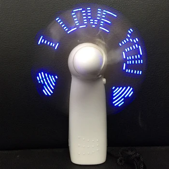 Уникальная светодиодная лампа Love с ручным мигающим словом, Электронные светодиодные маленькие подарки, светящийся мини-вентилятор, ручной вентилятор, светодиодный воздушный охладитель