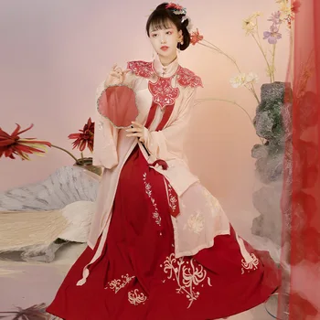 Красные костюмы для Косплея Hanfu в Китайском стиле на Хэллоуин, Платья для женщин, Одежда для сцены, Халат для народных танцев, Платье Hanfu