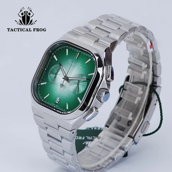 Тактические мужские часы Frog 40 мм, кварцевые часы с хронографом VK64, Сапфировые спортивные наручные часы Diver Класса Люкс C3, светящиеся 100 М, водонепроницаемые