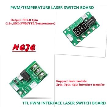 NEJE PWM/Температурная Лазерная Коммутационная плата С интерфейсом TTL PWM Лазерная Коммутационная плата Для Лазерного модуля Ручной ШИМ-контроль С Кабелем