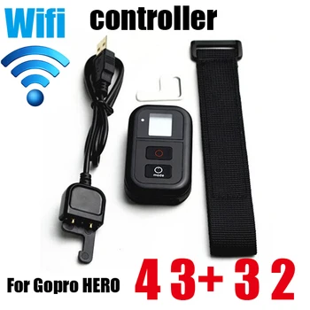 Go Pro WiFi Пульт дистанционного управления + Беспроводной радиоуправляемый кабель для зарядки + ремешок на запястье для Gopro Go pro hero 4 3 + Аксессуары для камеры Plus 3