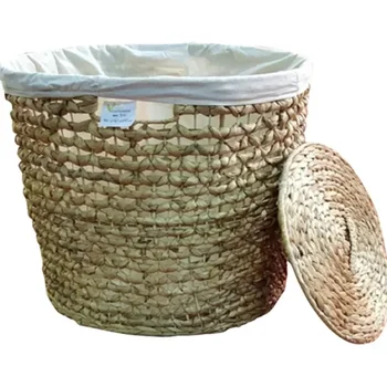 Плетеная корзина с натуральным водяным гиацинтом