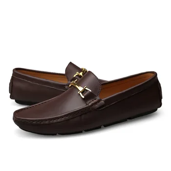 Новая повседневная кожаная обувь для мужчин sapato de couro masculino marrom luxo коричневая мужская обувь