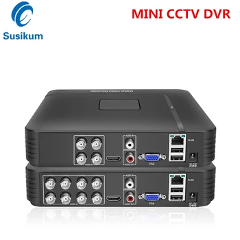 CCTV AHD MINI DVR 4CH 8CH 1080N 5 В 1 TVI CVI AHD CVBS IP Пластиковый Корпус Цифровой Видеомагнитофон Hybird NVR