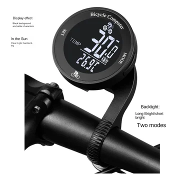 Новый водонепроницаемый ночник беспроводной отрицательный дисплей для измерения скорости часы для горного велосипеда круглые часы с кодом на большом экране
