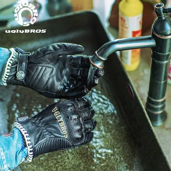 Uglybros Теплые зимние защитные перчатки для езды на мотоцикле Мото Ветрозащитные водонепроницаемые Перчатки для вождения на большие расстояния с сенсорным экраном