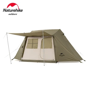 Naturehike Village Семейная палатка для кемпинга на открытом воздухе Роскошная Автоматическая Палатка С водонепроницаемым солнцезащитным кремом для кемпинга, Складная палатка для 3-4 человек