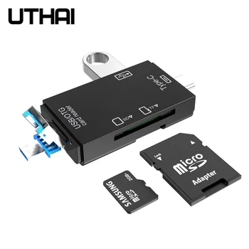 Устройство чтения карт памяти USB3.0 Type-C, мобильный компьютер на базе Android, Многофункциональная поддержка OTG 2.0 SD/USB/Type-C/TF/U-диска, совместимая с несколькими системами