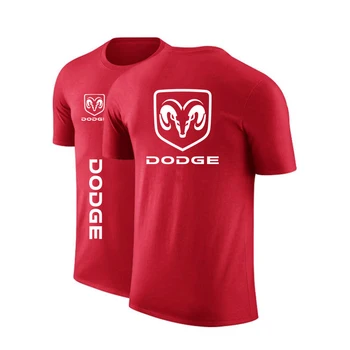 Dodge 2023, Мужская высококачественная удобная футболка, Повседневная хлопковая однотонная футболка с круглым вырезом, топы, мужская модная одежда