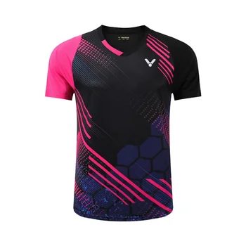 YY Мужская футболка, быстросохнущая мужская тренировочная форма для бадминтона, Одежда для настольного тенниса, футболка с принтом, дышащая спортивная одежда для мальчиков
