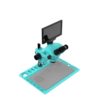 Долговечный тринокулярный стереомикроскоп, инструмент для ремонта телефонов старшего инженера, светодиодная кольцевая лампа для ремонта электроники