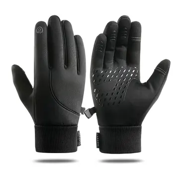 Зимние Мужские Женские перчатки На Ощупь Холодные Водонепроницаемые Мотоциклетные велосипедные перчатки, Мужские спортивные перчатки на открытом воздухе, теплые флисовые лыжные перчатки для бега