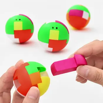 1 шт., развивающая игрушка для сборки пазлов, Детский подарок, креативная пластиковая мини-многоцветная игрушка-головоломка с шариками