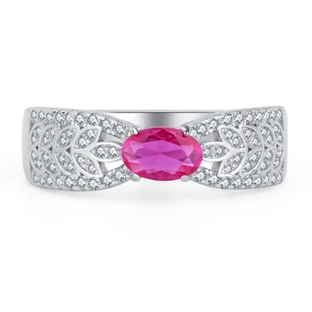 Винтажное кольцо с рубином овальной огранки из серебра 925 пробы 4 *6 мм для женщин, высокое ювелирное изделие, Свадебная вечеринка, подарок на день рождения