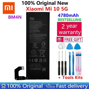 100% Подлинная оригинальная замена телефона 4780 мАч батарея BM4N для Xiaomi Mi 10 5G Mi10 bateria Батареи + подарочные инструменты