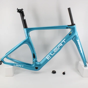 Новейший синий Гоночный дорожный велосипед 700C 3K с полностью карбоновой рамой из углеродного волокна, карбоновая вилка + подседельный штырь + зажим + гарнитуры, самая легкая Бесплатная доставка