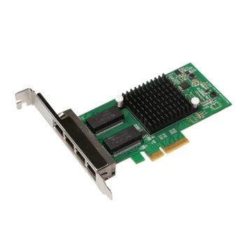 L43D PCI-E X4 4-портовая гигабитная карта PCI X4 Ethernet адаптер 1000 Мбит/с