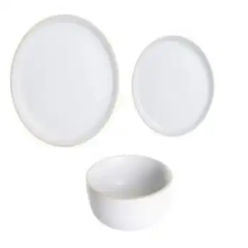 Цветной Матовый Набор Посуды из белого Керамогранита из 12 предметов