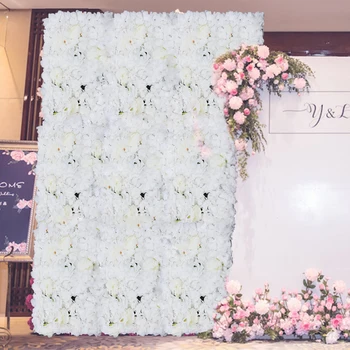 6x Настенная панель с искусственным цветком, Букет гортензии, декор для свадебной вечеринки, настенная панель 40 * 60 см