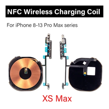 1 шт. Беспроводная Зарядная Катушка Для iPhone 11 12 13 Pro Max mini X XR XS Кнопка с Чипом NFC Гибкий Кабель С Панелью Объемного Зарядного Устройства WPC Pad