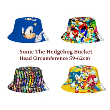 Sonic The Hedgehog Панама для Мужчин Женщин Унисекс Рыбацкая Шляпа Складные Шляпы Летние Солнцезащитные Походные Уличные Пляжные Дорожные Кепки