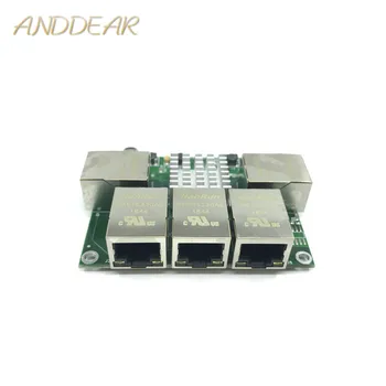 Промышленный мини-микро с низким энергопотреблением 3/4/5 порта 10/100/1000 Мбит/с RJ45 Модуль гигабитного сетевого коммутатора gigabit network switch
