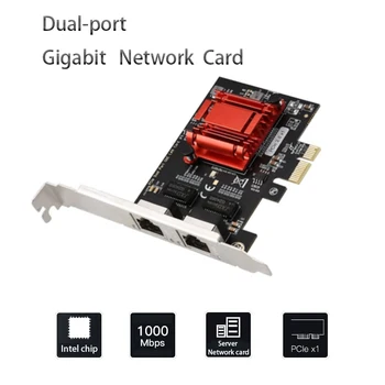 Игровая карта PCIE Гигабитная Сетевая карта PCIE Fast Ethernet Intel с чипом 10/100/1000 Мбит/с для Настольного компьютера RJ-45 LAN Адаптер игровой адаптивный