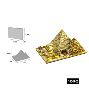 Всемирно известная архитектура Исторические памятники микроалмазный блок Египетские пирамиды и Сфинкс нанобриксы игрушки строительные кирпичи