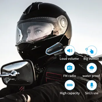 QTB35 Водонепроницаемый Мотоциклетный шлем Bluetooth-Совместимая Гарнитура Беспроводная Гарнитура громкой связи Музыкальный Шлем Громкой связи
